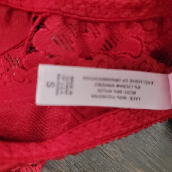 Victoria's Secret Lace Garter Red Small Women's Fairy Coquette - Picture 9 of 9